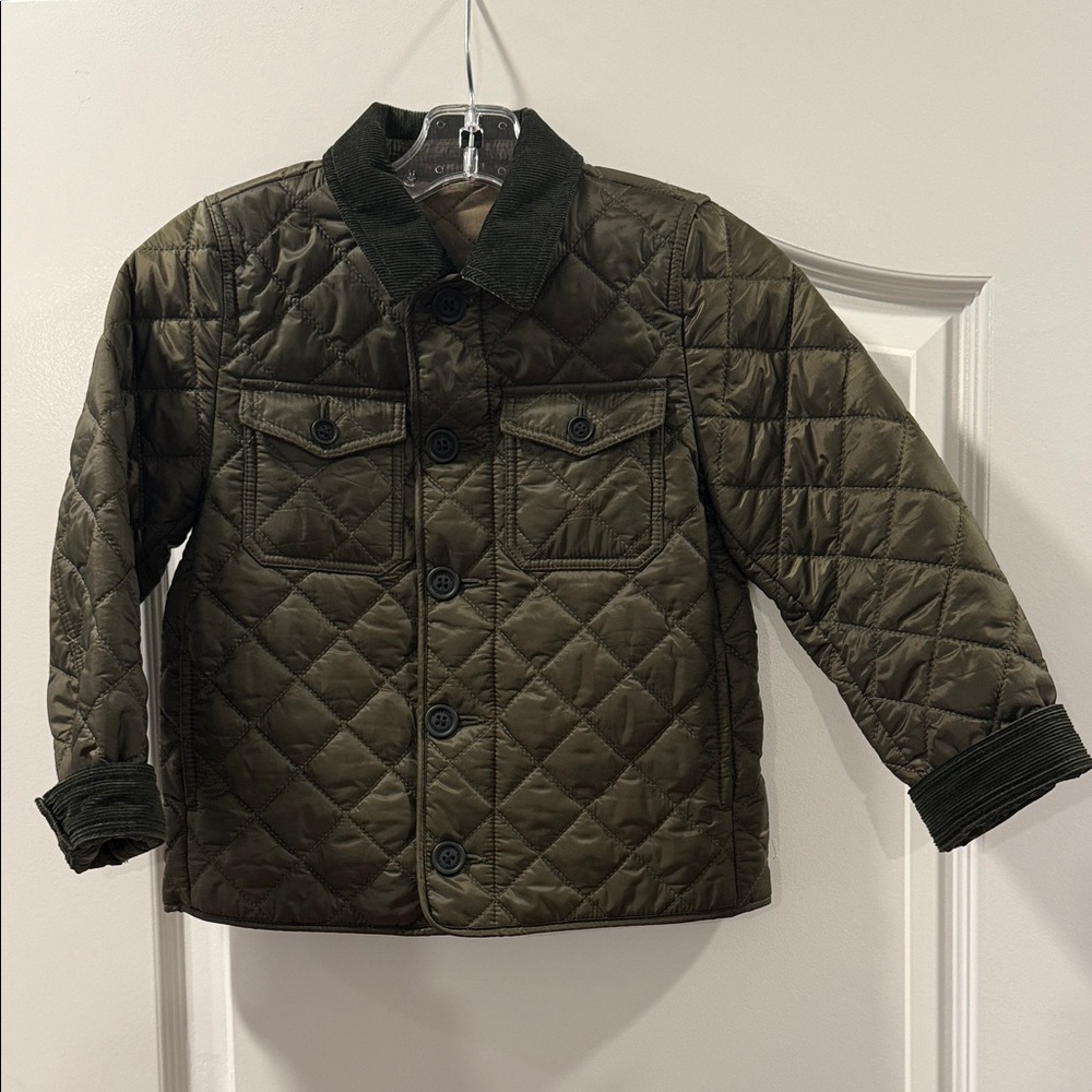 Burberry Kids Barn Jacket - Olive Green size 5